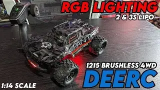 DEERC 1215 "Panther" 1:14 4WD RC Truck | COOL RGB LIGHTING | 2 & 3S Lipo Compatible