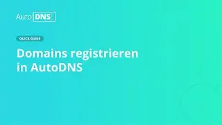 AutoDNS Quick Guide: Domains registrieren