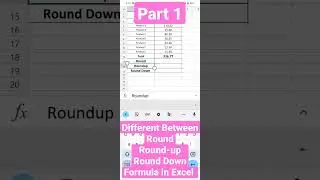 Difference between Round, Roundup and Rounddown Formula in Excel hindi | 