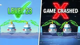 Build a Bridge! Level 23 Perfect Solution... Until the Game Crashed!