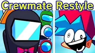 Friday Night Funkin' VS Crewmate Restyle & Cutscenes (FNF Mod Funky Mates) (Among Us Black Imposter)