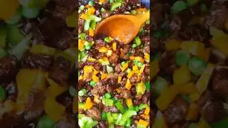beef fried rice. #friedrice #food #chinesefood #rice #youtubeshorts #recipe #eggdishes #foodie