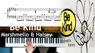 【Be Kind】 by Marshmello & Halsey | Piano Cover | pianocatwannafly | Sheet
