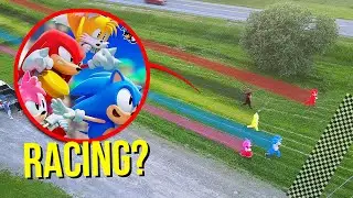 DRONE CATCHES ALL SONIC UNIVERSE RACING EACHOTHER FOR $30,000!! (YOU WON'T BELIEVE IT)