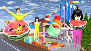 Yuta Flood Baby Celine Plays New Playground 😚 Giant Watermelon Appears 🍉🍉 | Sakura School Simulator