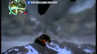 Just Cause 2 car attached to plane ends badly