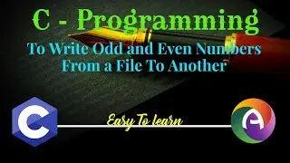 C Programming Code To Write Odd and Even Numbers into Separate Files.