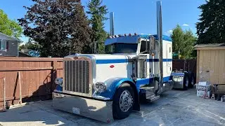 Субботник, замена картер двигателя фильтр, смазка и мойка Peterbilt 389￼