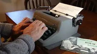 1953 Royal Quiet De Luxe typewriter at work