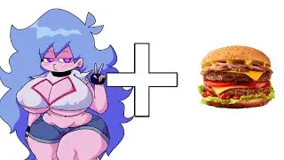 FNF Skyblue + burger = ??? | Friday Night Funkin FAT animation | FNF Characters
