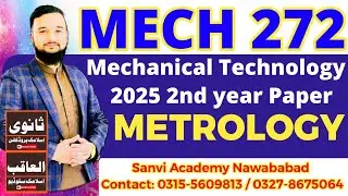 Mech 272 paper 2025| metrology paper 2nd year 2025| guess paper Metrology 2nd year|