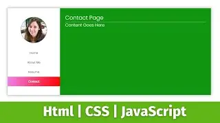 Profile or portfolio Website with SideBar Navigation using  HTML CSS  & JavaScript