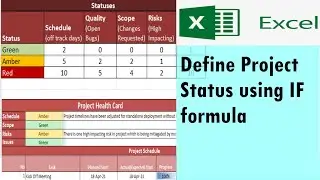Define project statuses using IF formula in MS Excel