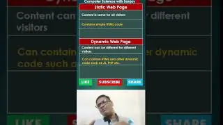 Static vs Dynamic Web Page | Difference between Static and Dynamic web page  