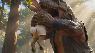 4 Komodo dragons stampede! Swallow all the furry villagers! [vore animation]