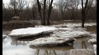Новую набережную смыло | Половодье на Наре и Оке 2023 | Плотина | Ледоход в Серпухове