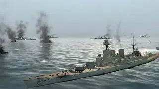 Silent Hunter 3 - 18 Bismarck Class Battleships vs. 18 Hood Class Battleships