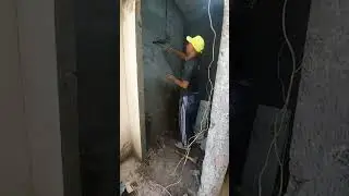 How to remove a wooden bathroom door frame to refinish it before in