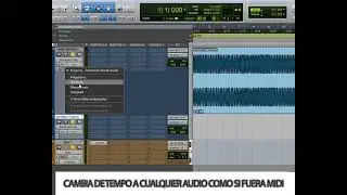 Como cambiar el tempo de una pista de audio en PRO TOOLS