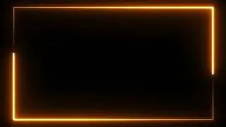 Royalty Free Golden Neon Lights Frame Animation Background Seamless Loop || No Copyright