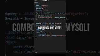 combobox PHP MySQLI #php #coding