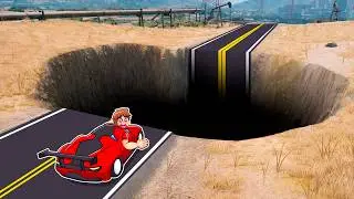 Testing Cars Vs HUGE POTHOLES in GTA 5...