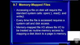 Sec 9.7 Memory mapped files