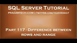Difference between rows and range