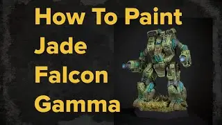How to Paint Clan Jade Falcon Gamma Galaxy | No Airbrush Camo Battletech Miniatures