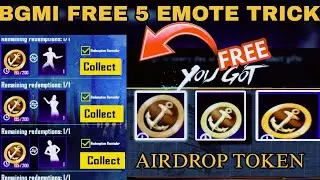 🥰BGMI FREE 5 EMOTE TRICK | HOW TO GET UNLIMITED AIR DROP TOKEN IN BGMI | AIR DROP NEW EVENT❤️‍🔥