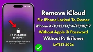 FIXED 100% | Remove iCloud Activation Lock | Fix IPhone Locked To Owner | Remove Apple iD