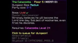 Beating dungeons wtih no armor (Hypixel SkyBlock)