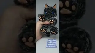 Котик игрушка ручной работы в смешанной технике. Вк Hugger toy's 🍀