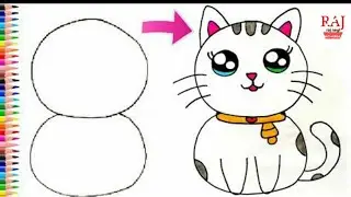 How to Draw a cute cat very Easy cute cute Drawing