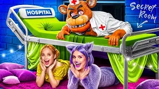 Hôpital Freddy Fazbear ! J'ai Construit une Pièce Secrète à l'Hôpital ! Cache-Cache avec FNaF !