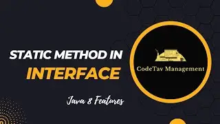 Static Methods In Interface || Java 8 Features