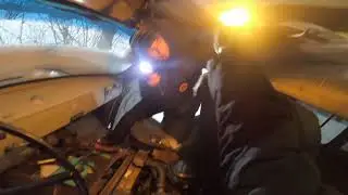 запуск УАЗика буханка с замерзшим блоком, стоял всю зиму.