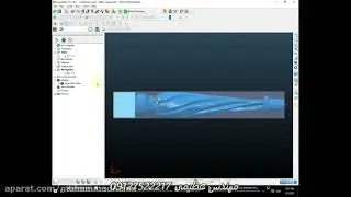 آموزش پاورمیل ، جی کدگیری 4 محور همزمان شیار روی کارهای خراطی در پاورمیل     09127522217
