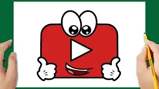COMO DESENHAR O BOTÃO DO YOUTUBE ENGRAÇADO