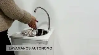 LAVAMANOS AUTÓNOMO ECO ELÉCTRICO. MELAMINA BLANCA