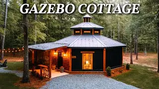 Round Small House Design w/plans! Full Tour!