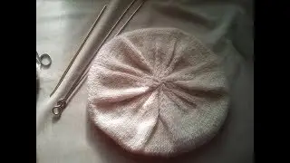 Берет спицами без резинки и без рисунка