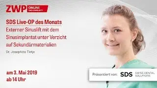 Externer Sinuslift mit dem Sinusimplantat unter Verzicht auf Sekundärmaterialien