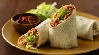Taco Style Bean Burrito (vegan)