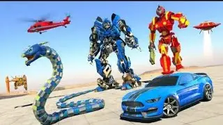 Police robot car gives you robot transformation experience with rob car games#temugamer