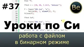 Язык Си с нуля - Урок 37 - Работа с файлом в бинарном режиме