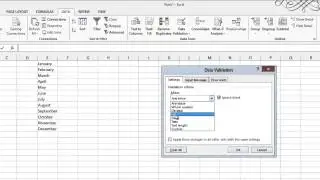 How to Create a Drop Down Validation List in Microsoft Excel