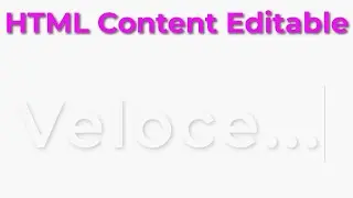 Html, Css, Content Editable.