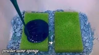 Dry paste + laundry gel and powder 💜💚🩵💙 Asmr squeezing sponge