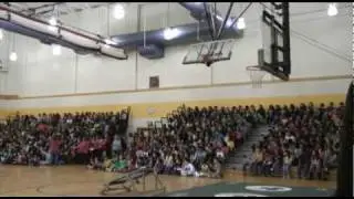 Boston Celtics mascot dunk show